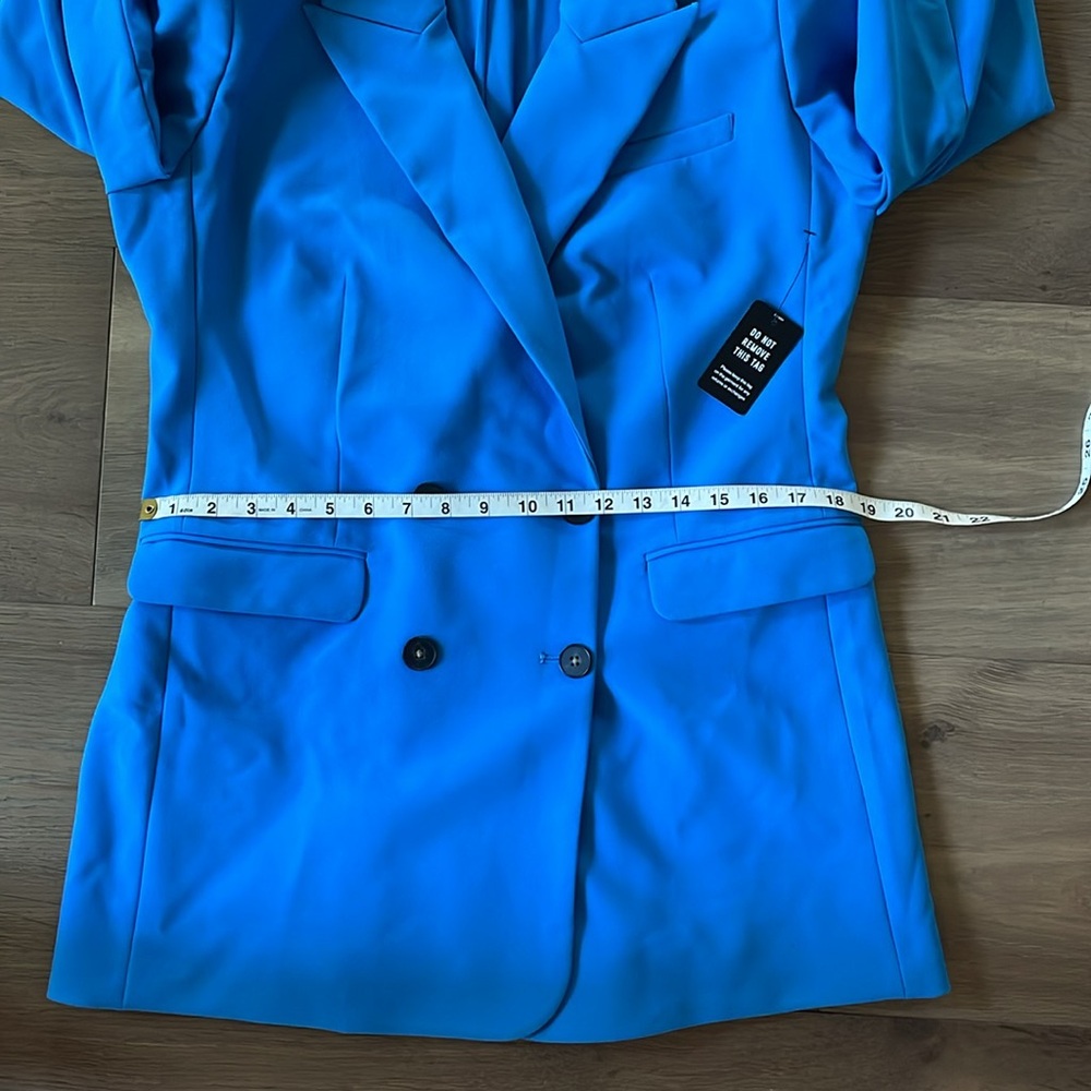 Express Electric Blue Double-Breasted Blazer - Picture 8 of 16